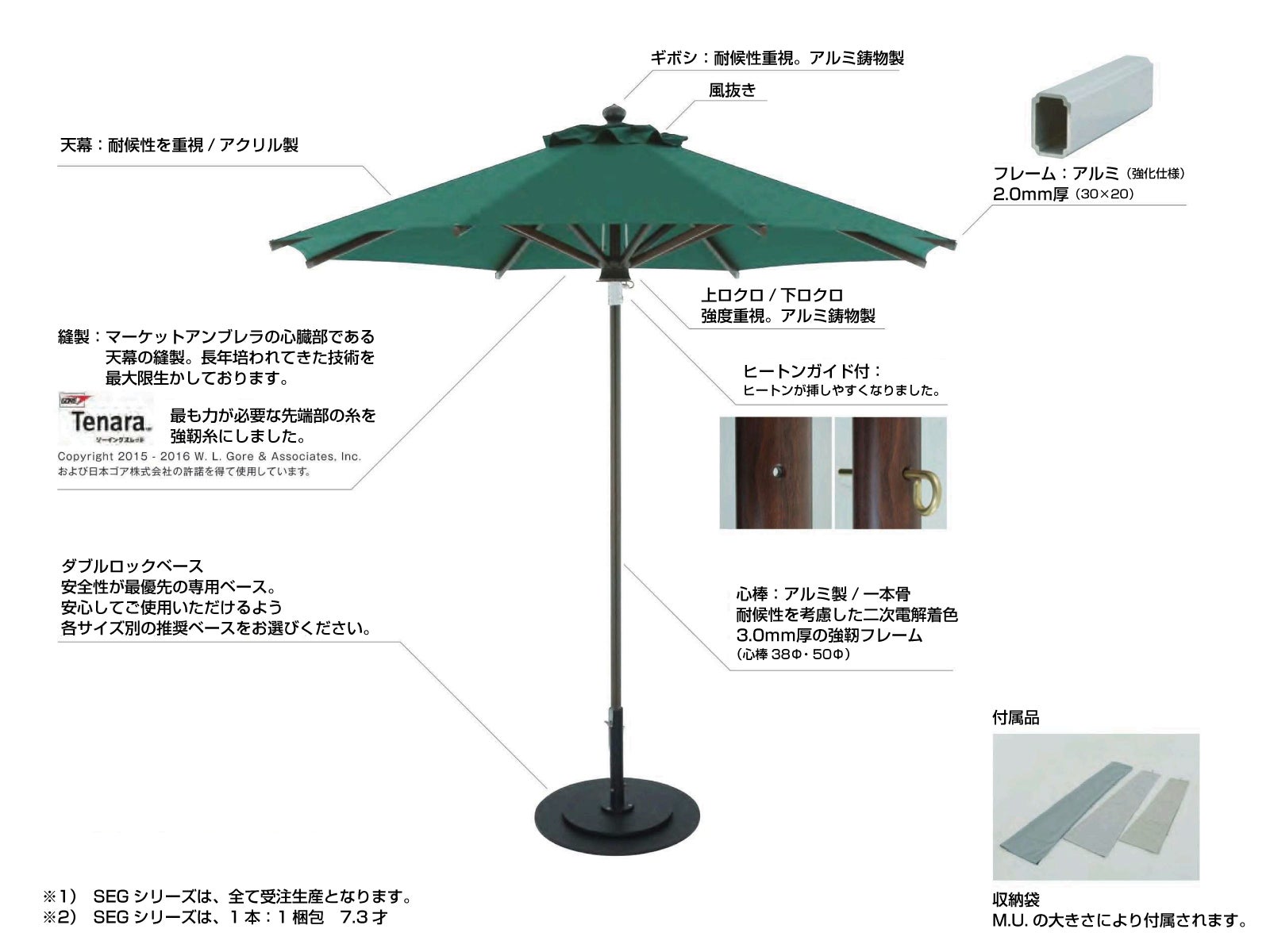 Fuji マーケットアンブレラ SEG